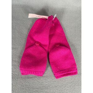 On 34th Women's Cozy Ribbed Pop-Top Gloves/Mitten One Size Pink New With Tag's